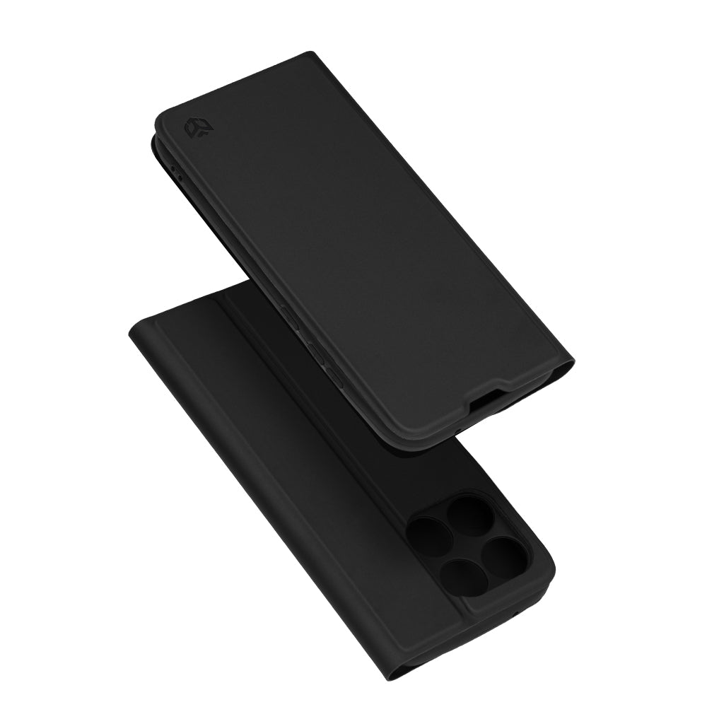 Hoes voor Motorola Moto G77 / G67, Techsuit, Magskin Book, Zwart