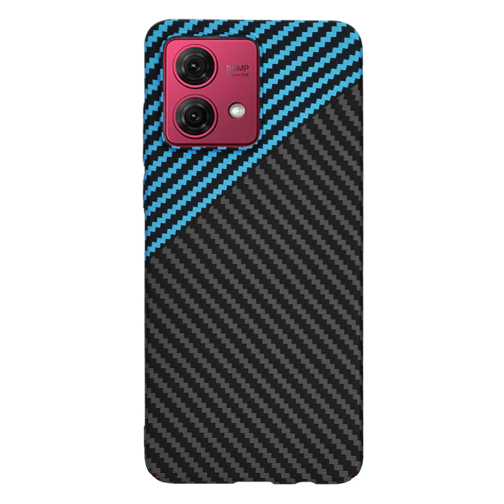Coque pour Motorola Moto G84, Techsuit, Carbonite FiberShell, Noir Bleu