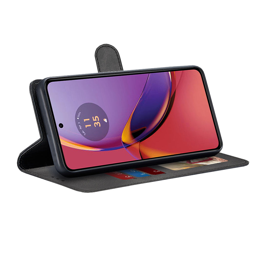 Hoes voor Motorola Moto G84, Techsuit, Diary Book, Zwart