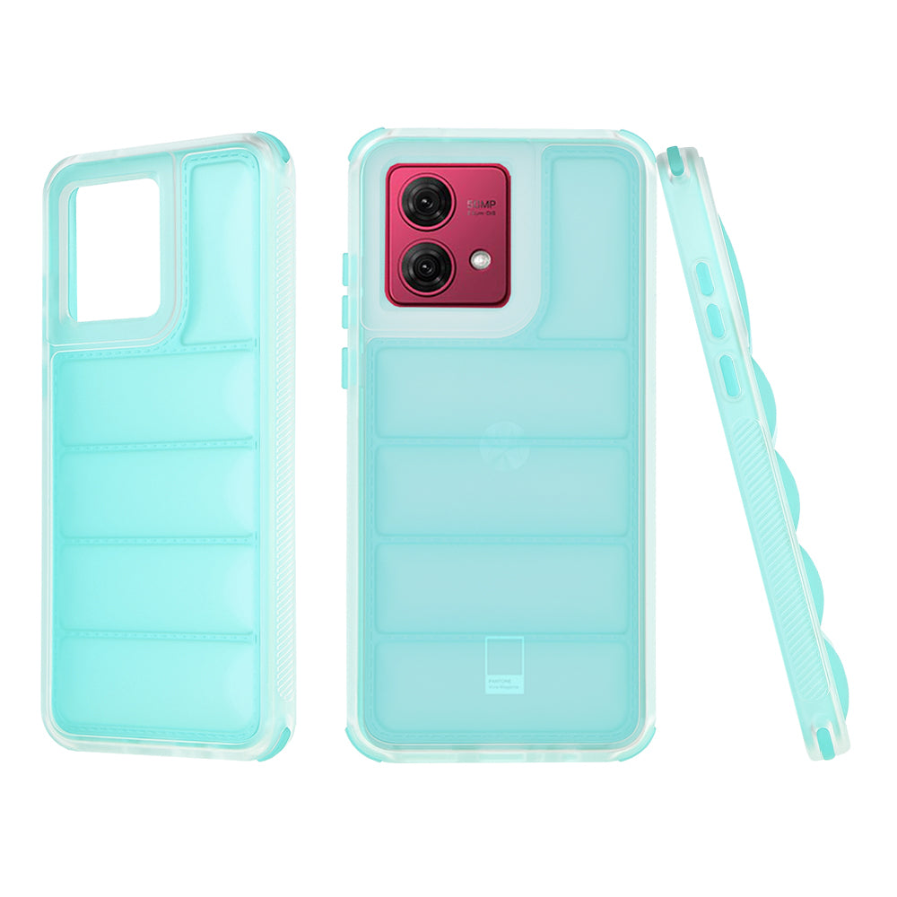 Coque pour Motorola Moto G84, Techsuit, Wave Shield, Turquoise