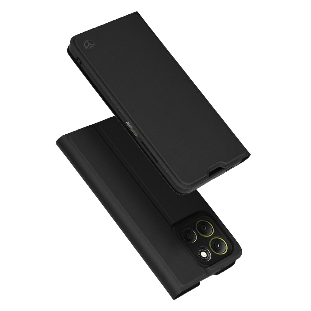 Coque pour Motorola Moto G86, Techsuit, Magskin Book, Noire