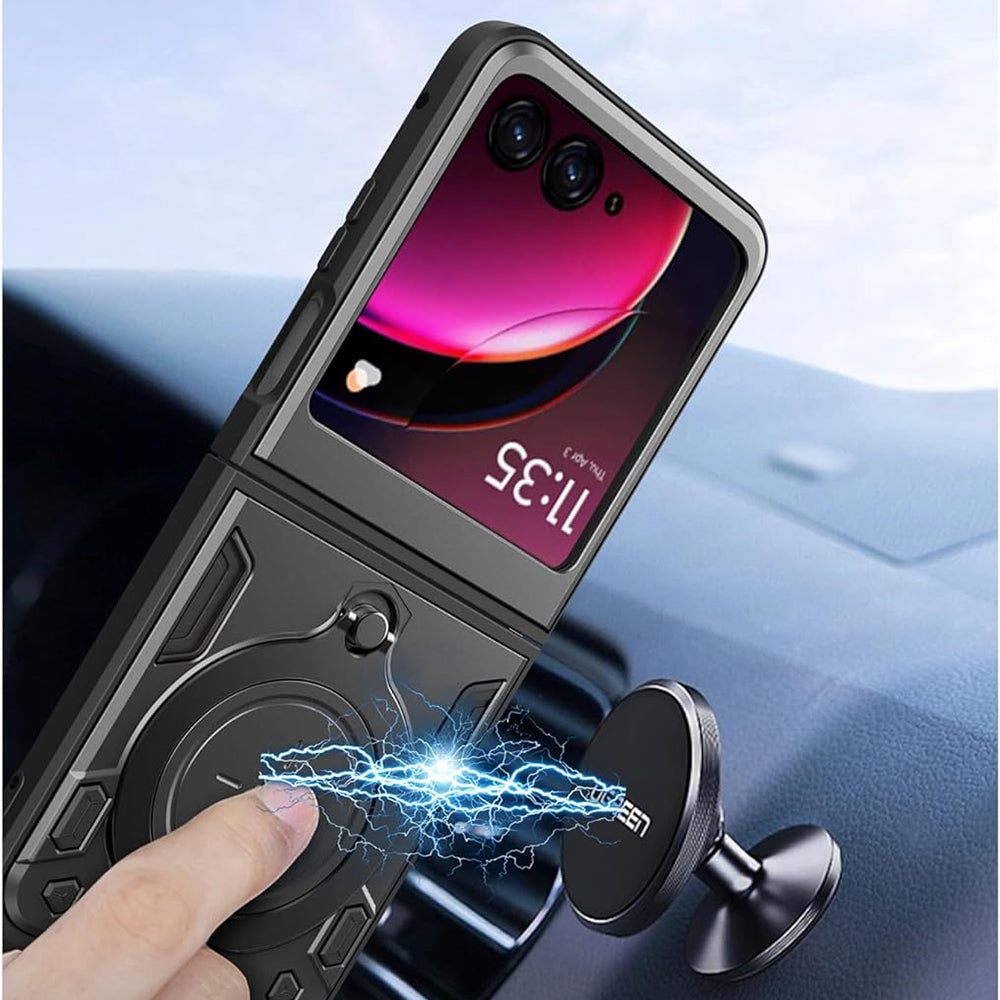 Coque pour Motorola Razr 50 Ultra, Techsuit, CamGuard Pro, Noire