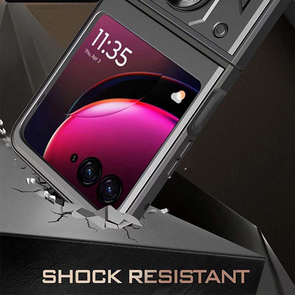 Hoes voor Motorola Razr 50 Ultra, Techsuit, CamShield, Blauw
