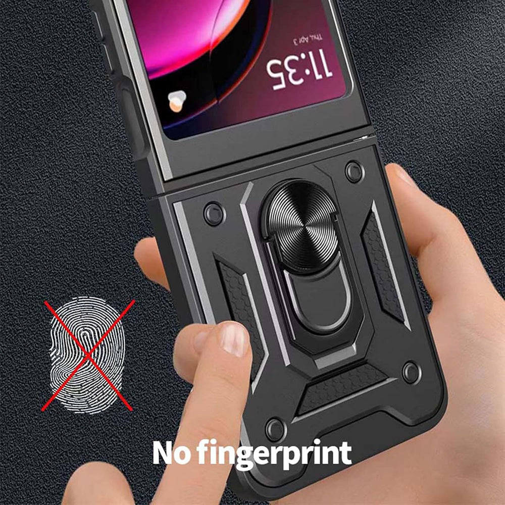 Hoes voor Motorola Razr 50 Ultra, Techsuit, CamShield, Blauw