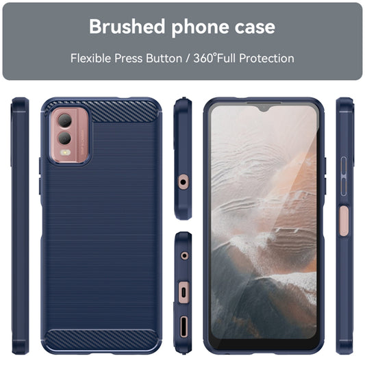 Hoes voor Nokia C32, Techsuit, Carbon, Blauw