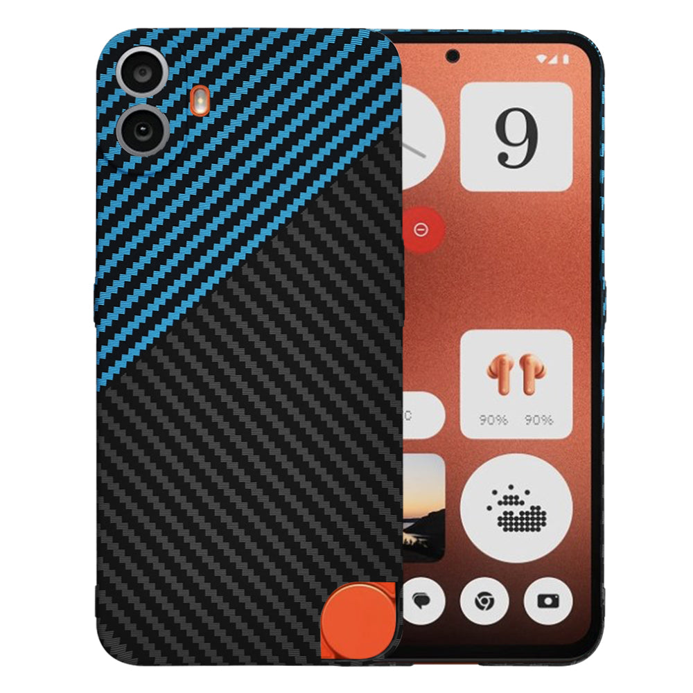 Coque pour Nothing CMF Phone 1, Techsuit, Carbonite FiberShell, Noir Bleu