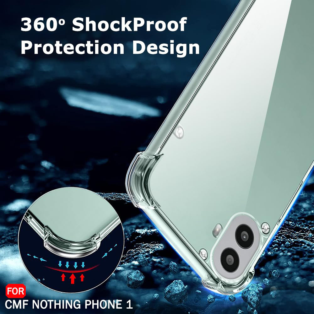 Coque pour Nothing CMF Phone 2 Pro, Techsuit, Antichoc Claire, Transparente