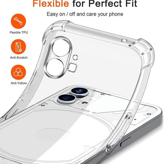 Hoes voor Nothing Phone (1), Techsuit, Schokbestendig Transparant, Doorzichtig