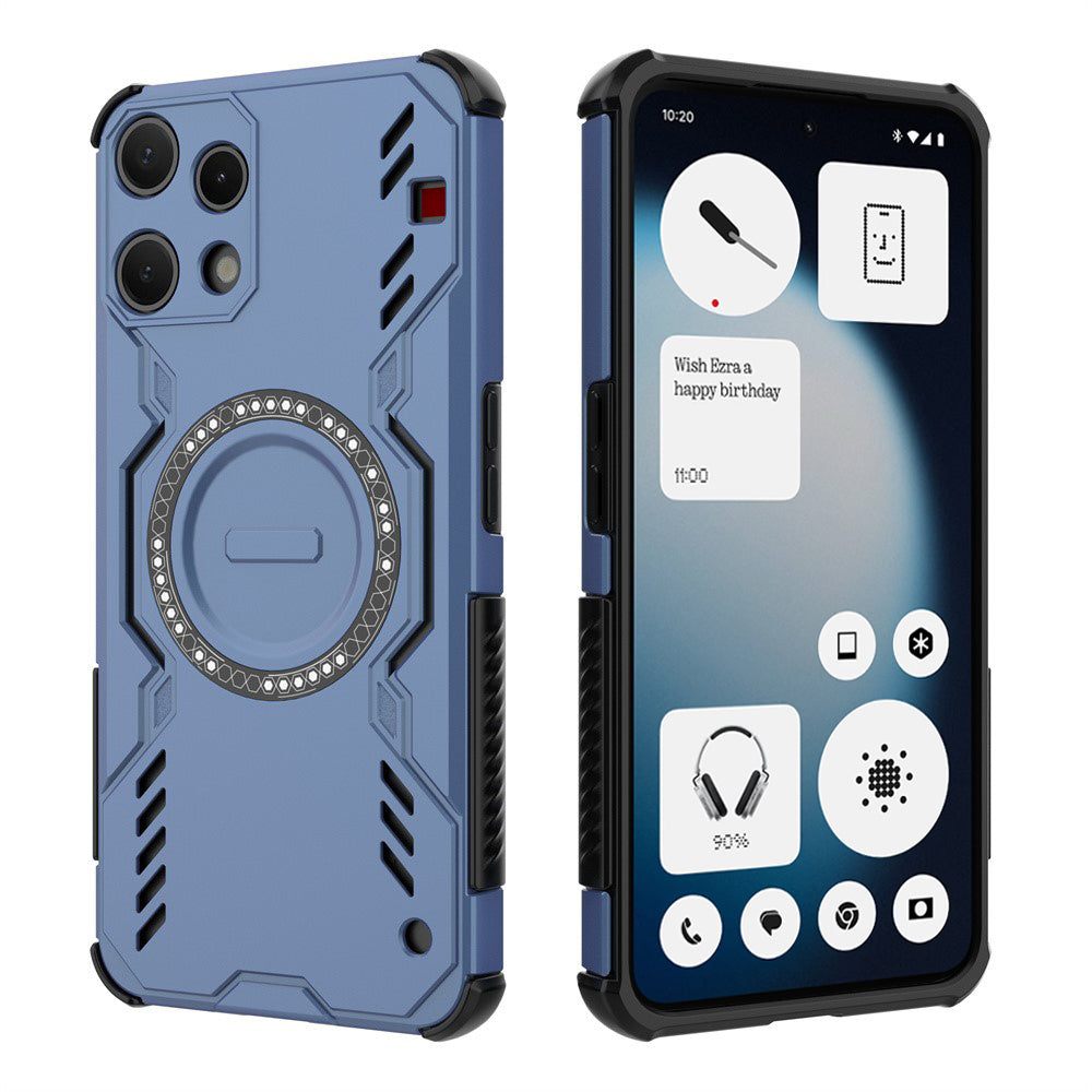 MagSafe-Hülle für Nothing Phone (3a) Lite, Techsuit, ArmorMag, Blau