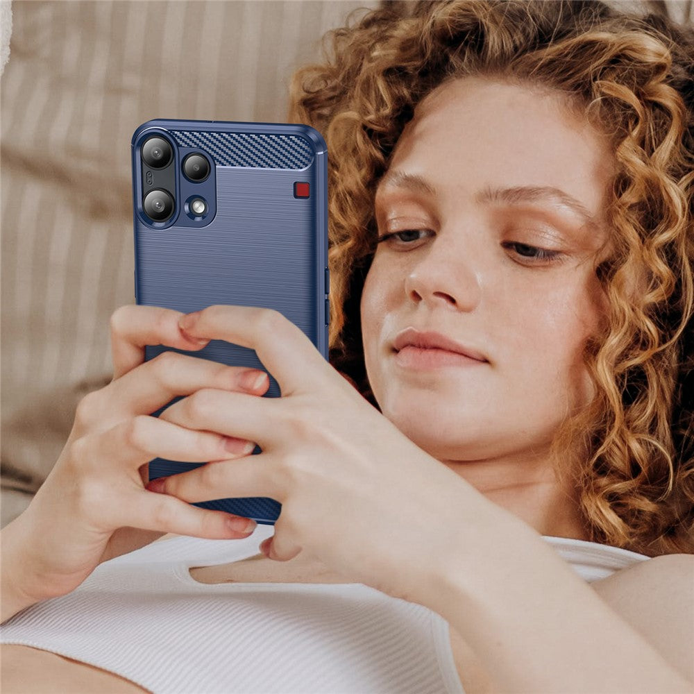 Étui pour Nothing Phone (3a) Lite, Techsuit, Carbone, Bleu