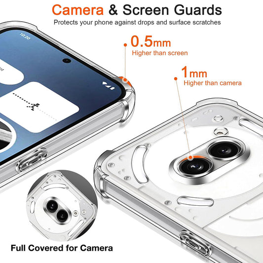 Case for Nothing Phone (4a) Pro, Techsuit, Shockproof Clear, Transparent