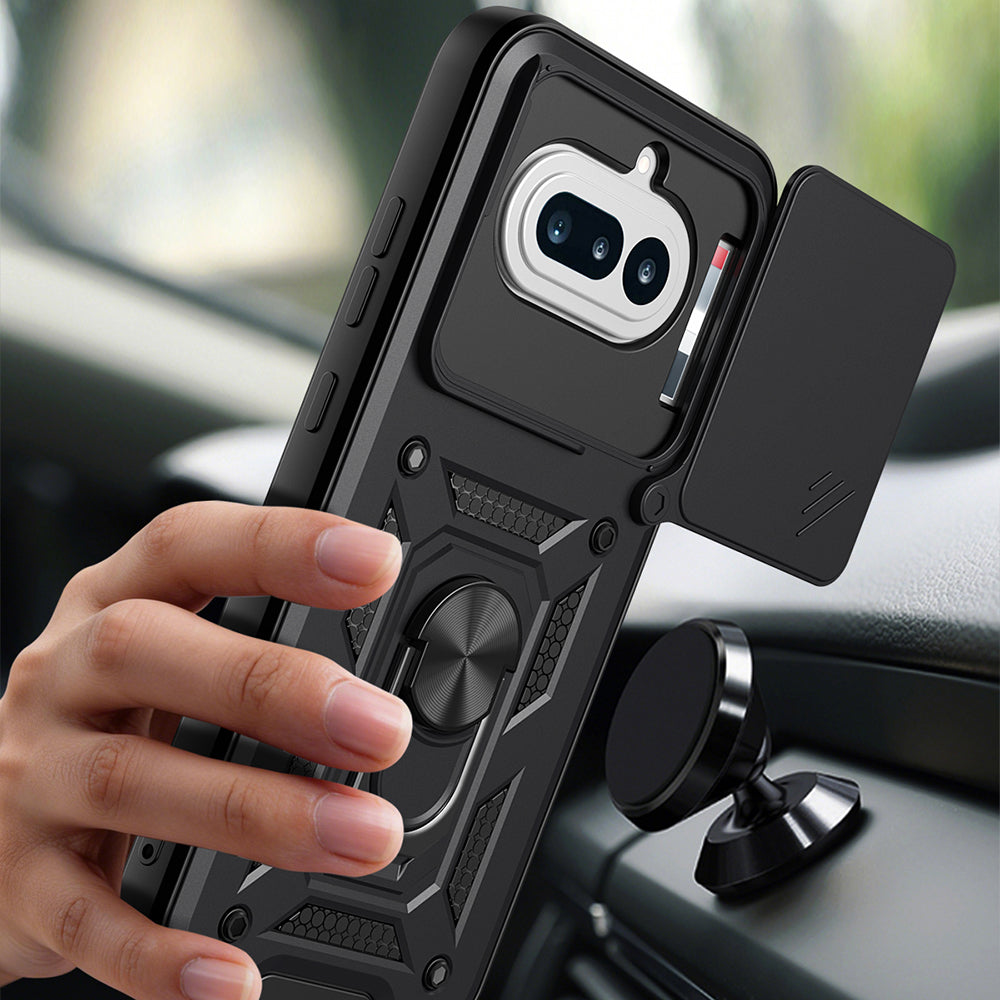 Hoes voor Nothing Phone (4a), Techsuit, CamShield, Zwart