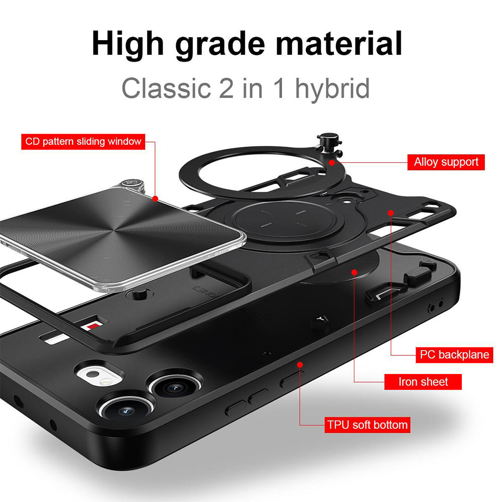 Coque pour Nothing Phone (4b), Techsuit, CamGuard Pro, Noire