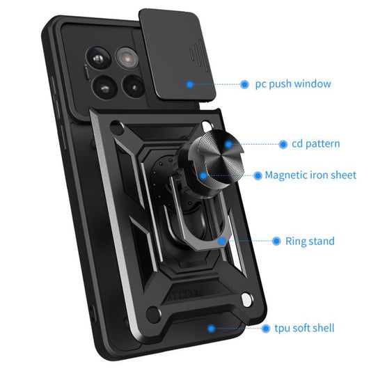 Hoes voor OnePlus 13R, Techsuit, CamShield, Blauw