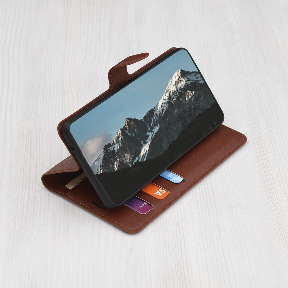 Coque pour OnePlus 13R, Techsuit, Leather Folio, Marron