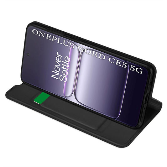 Hoes voor OnePlus Nord CE5, Techsuit, Magskin Book, Zwart