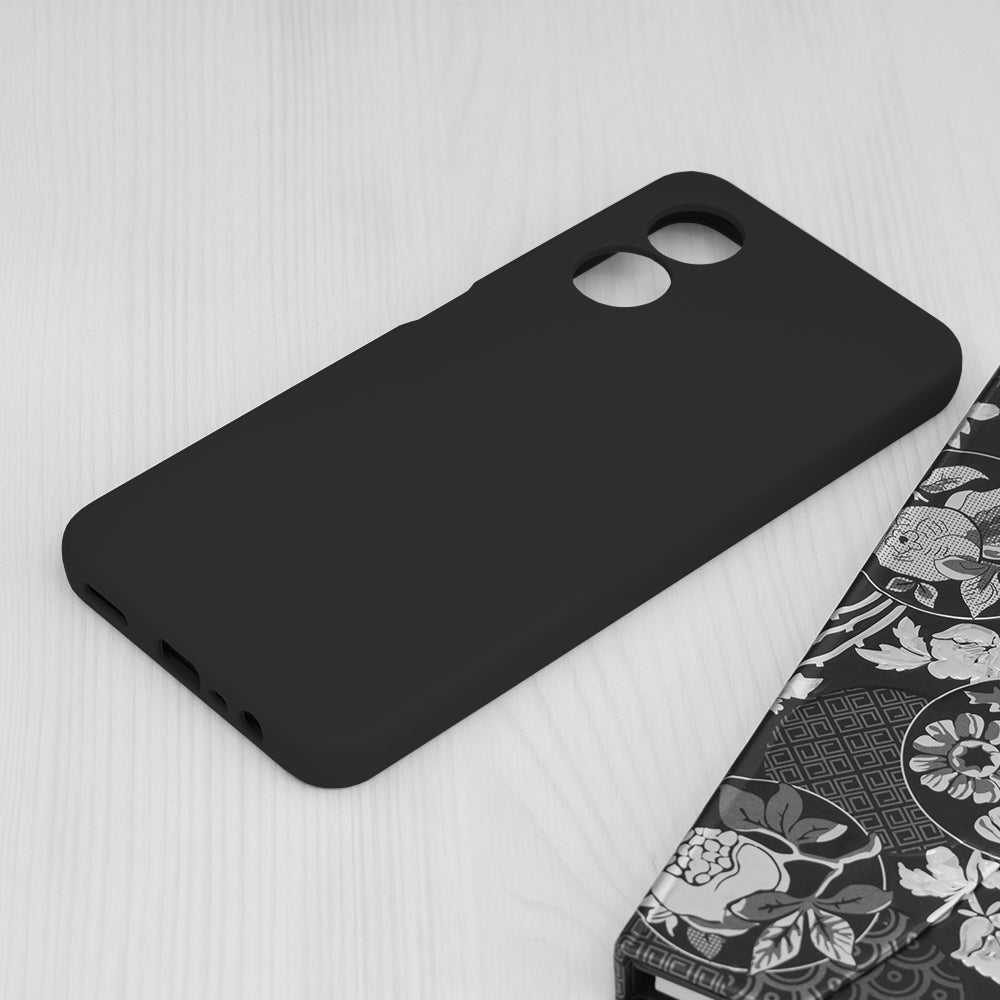 Hoes voor Oppo A17, Techsuit, Soft Edge, Zwart