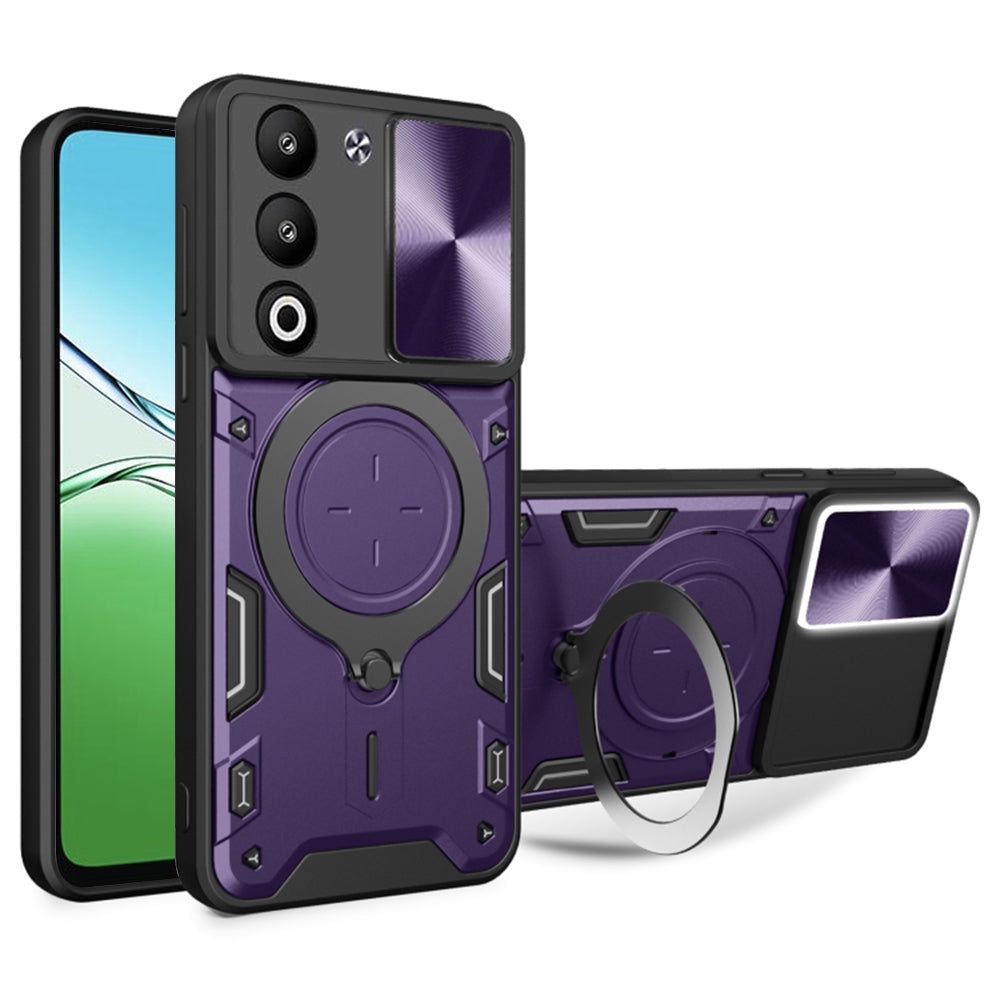 Hülle für Oppo A5 4G / A5 5G, Techsuit, CamGuard Pro, Lila
