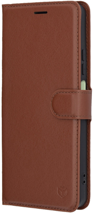 Coque pour Oppo A5 Pro 4G / A5 Pro, Techsuit, Folio en cuir, Marron