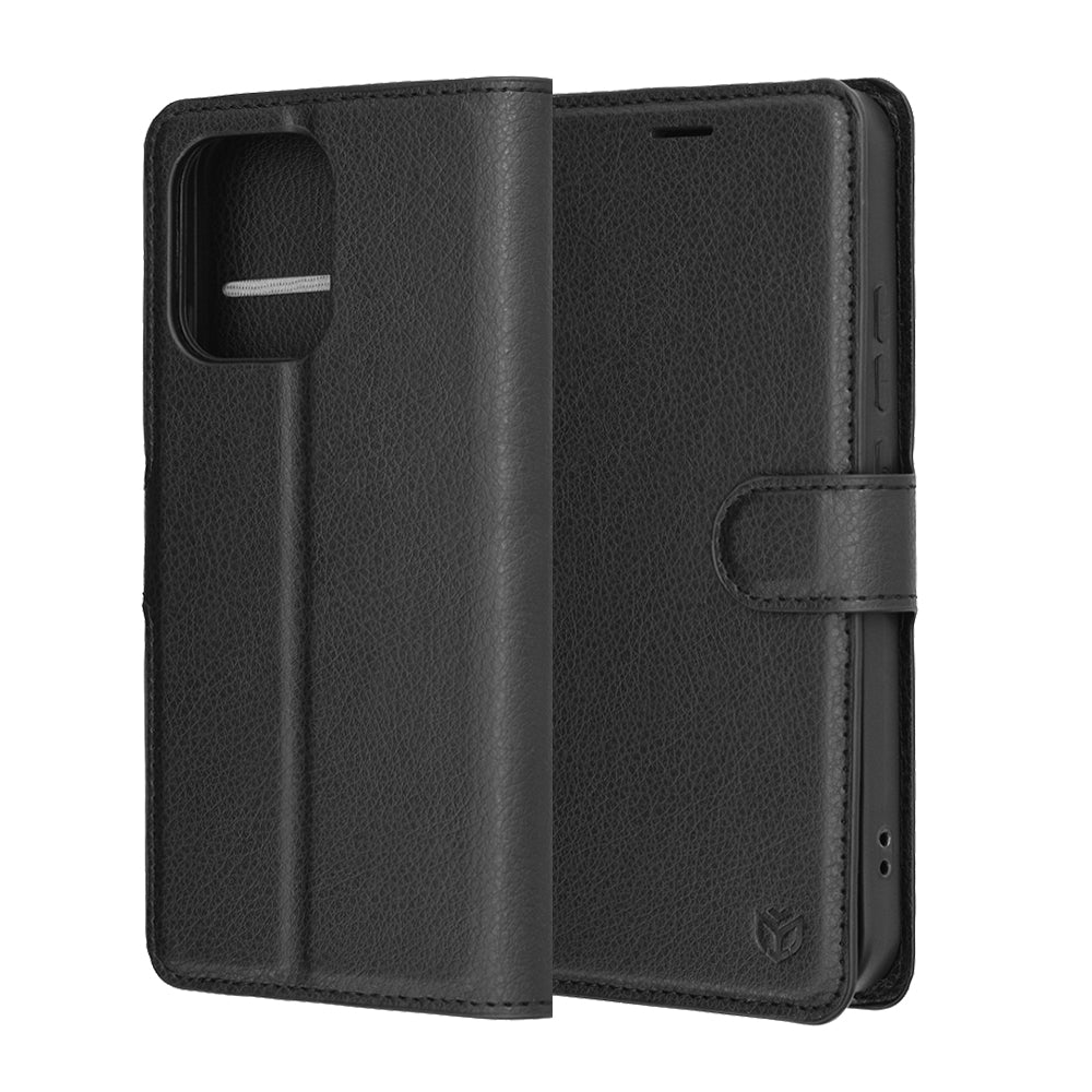 Hoes voor Oppo A6 Pro 5G / A6 Pro 4G, Techsuit, Lederen Folio, Zwart