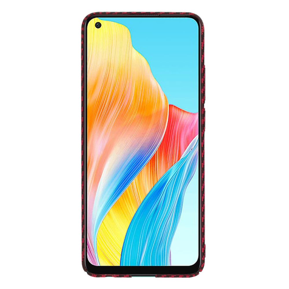 Coque pour Oppo A78 4G, Techsuit, Carbonite FiberShell, Rouge