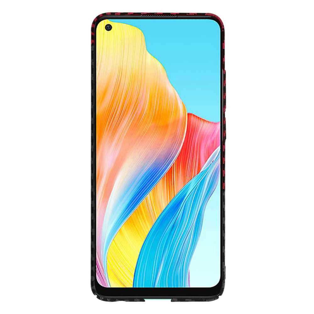 Coque pour Oppo A78 4G, Techsuit, Carbonite FiberShell, Noir Rouge