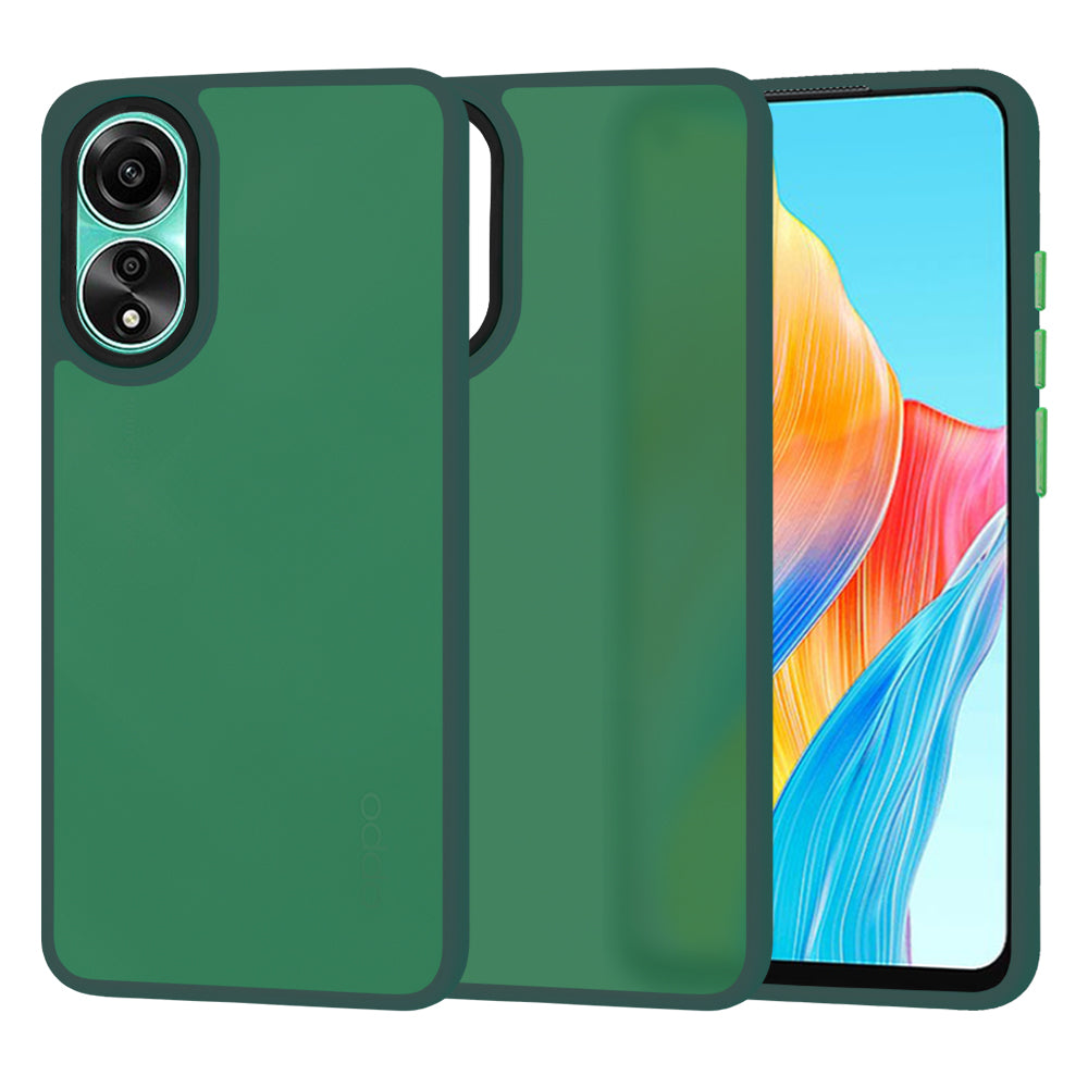 Coque pour Oppo A78 4G, Techsuit, HaloFrost, Vert