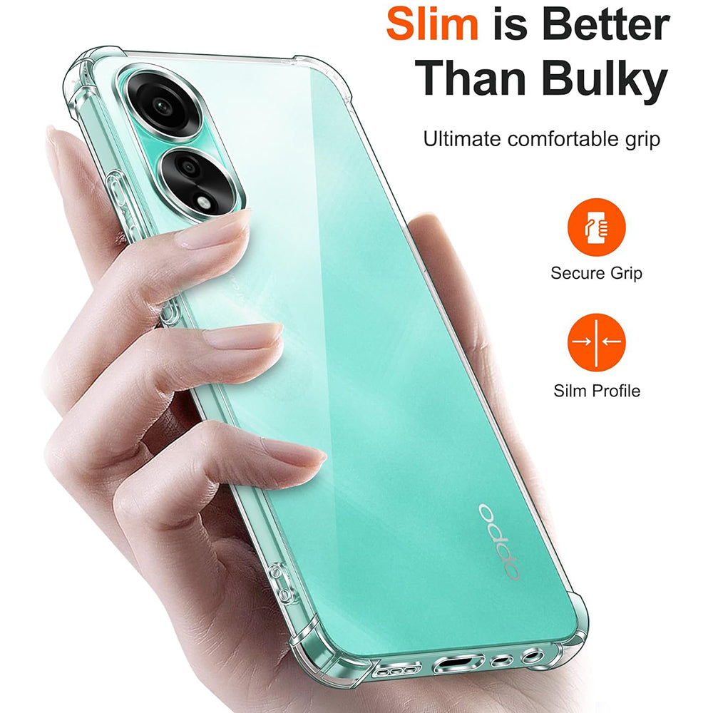 Coque pour Oppo A78 4G, Techsuit, Antichoc Claire, Transparente