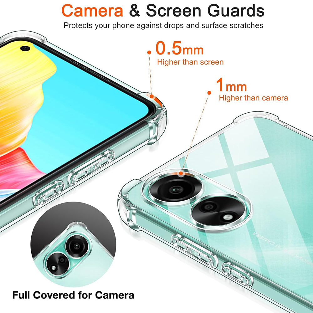 Coque pour Oppo A78 4G, Techsuit, Antichoc Claire, Transparente