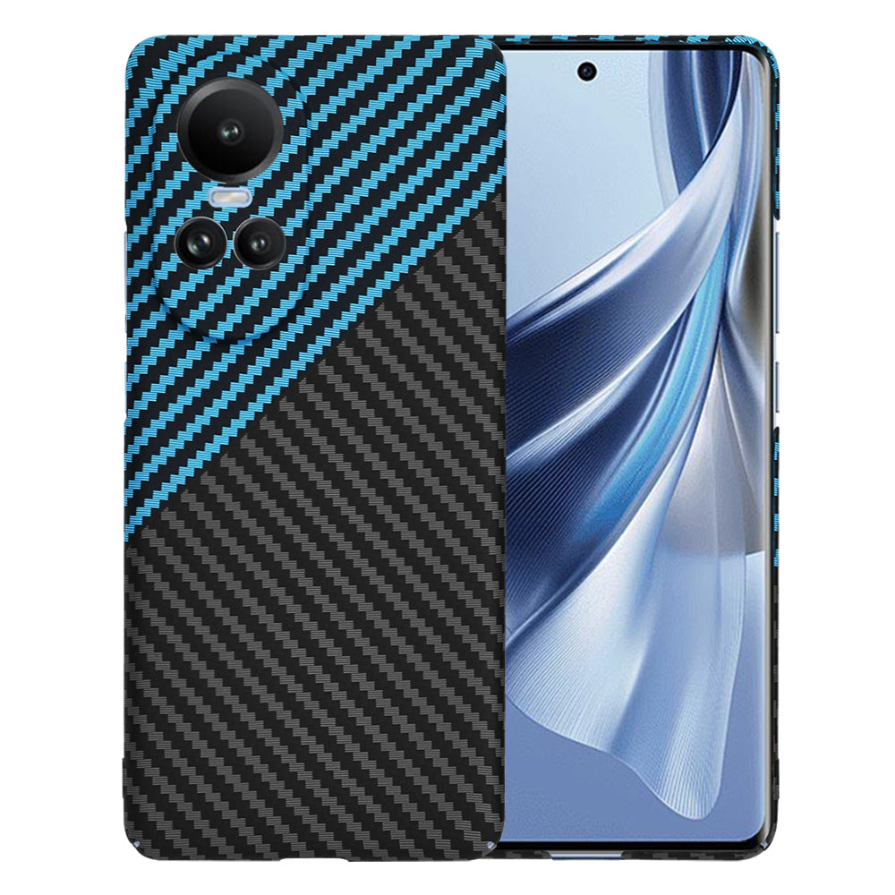 Coque pour Oppo Reno10 / Reno10 Pro, Techsuit, Carbonite FiberShell, Noir Bleu