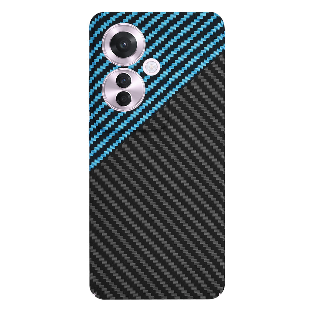 Coque pour Oppo Reno11 F, Techsuit, Carbonite FiberShell, Noir Bleu
