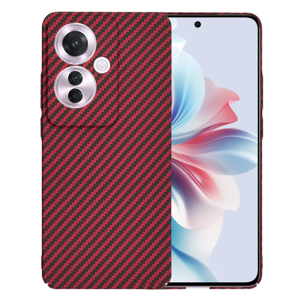 Coque pour Oppo Reno11 F, Techsuit, Carbonite FiberShell, Rouge