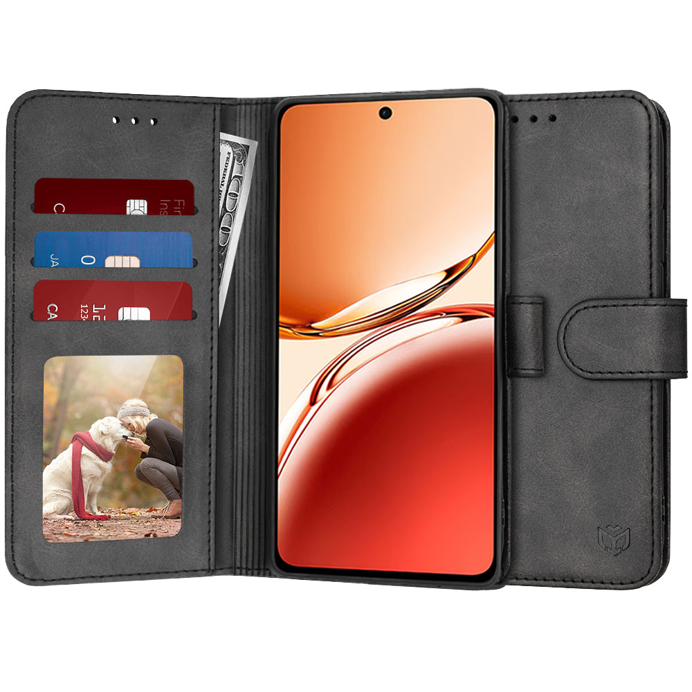 Coque pour Oppo Reno12 FS 5G / Reno12 FS 4G / Reno12 F 4G / Reno12 F, Techsuit, Diary Book, Noire