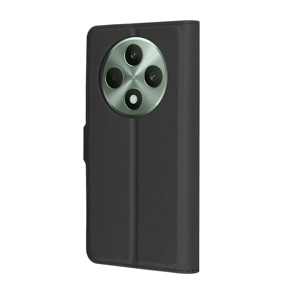 Coque pour Oppo Reno12 FS 5G / Reno12 FS 4G / Reno12 F 4G / Reno12 F, Techsuit, Folio en cuir, Noir
