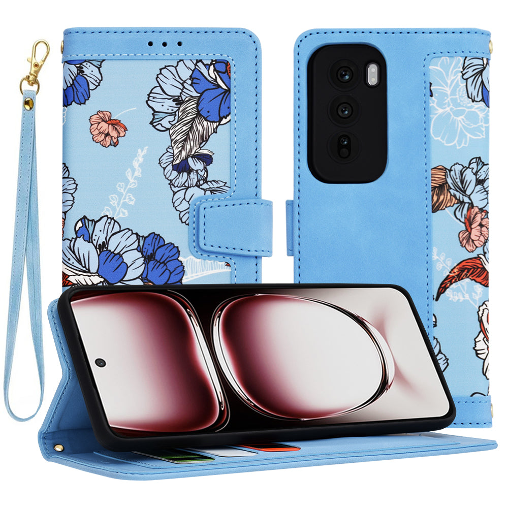 Coque pour Oppo Reno12 Pro, Techsuit, FlipCraft, Bleu