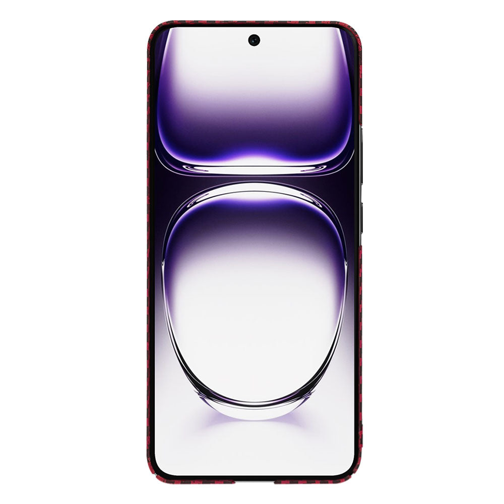 Coque pour Oppo Reno12, Techsuit, Carbonite FiberShell, Rouge