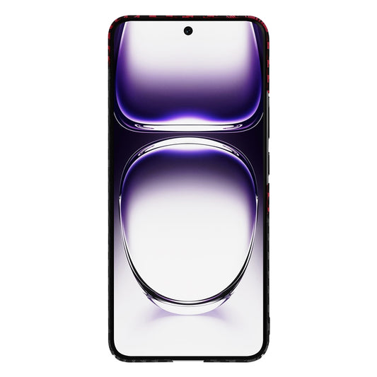 Hoes voor Oppo Reno12, Techsuit, Carbonite FiberShell, Zwart Rood