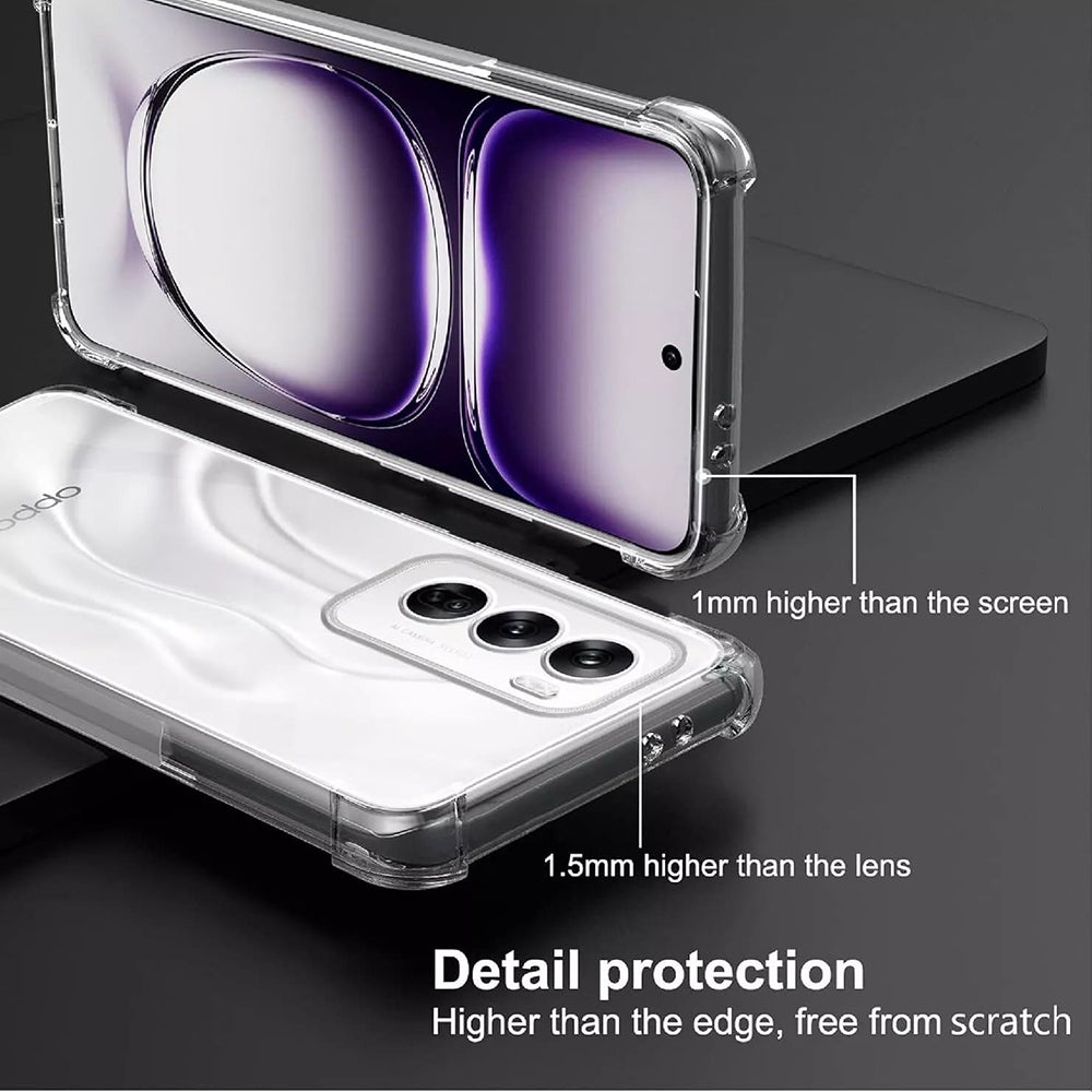 Coque pour Oppo Reno12, Techsuit, Antichoc Claire, Transparente