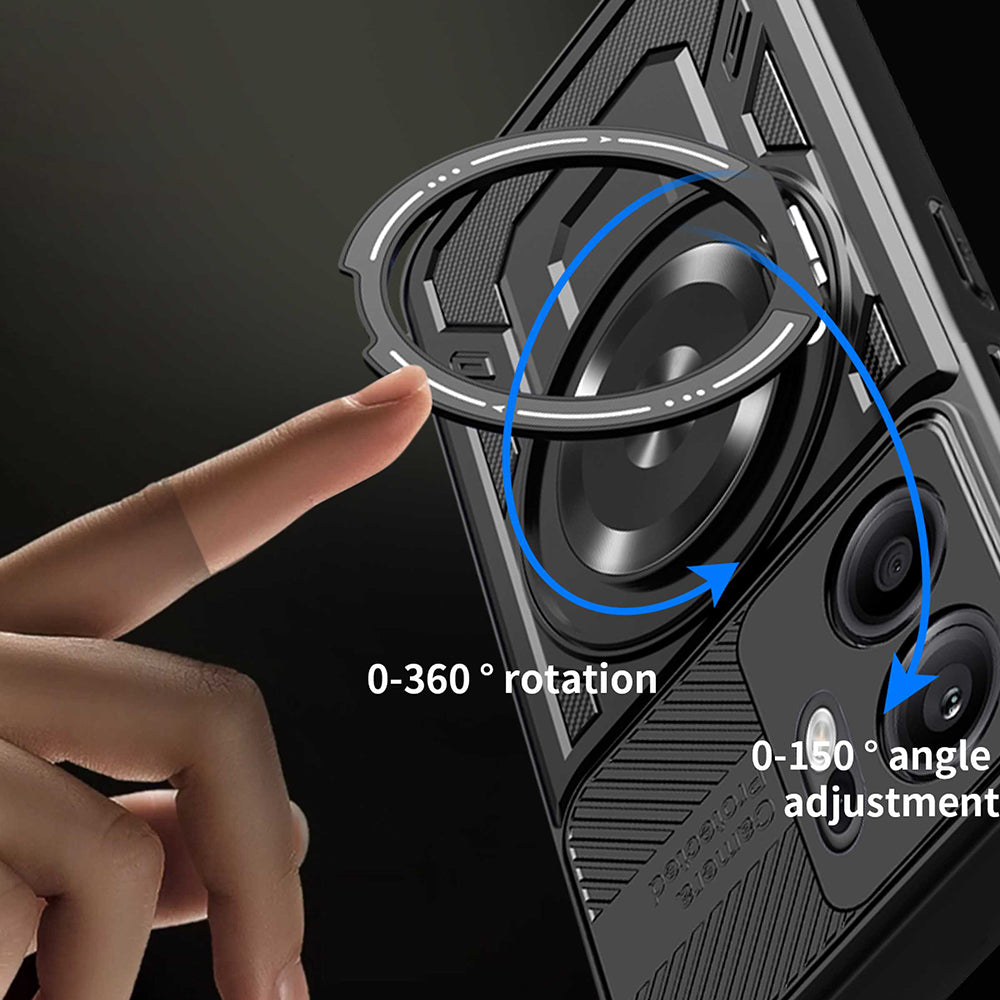 Coque pour Oppo Reno13 FS 5G / Reno13 F 4G / Reno13 F, Techsuit, RuggedCam, Noire