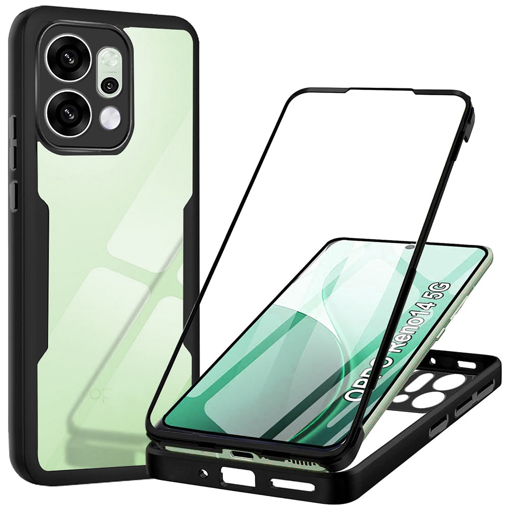 Étui pour Oppo Reno14, Techsuit, ColorVerse 360, Noir