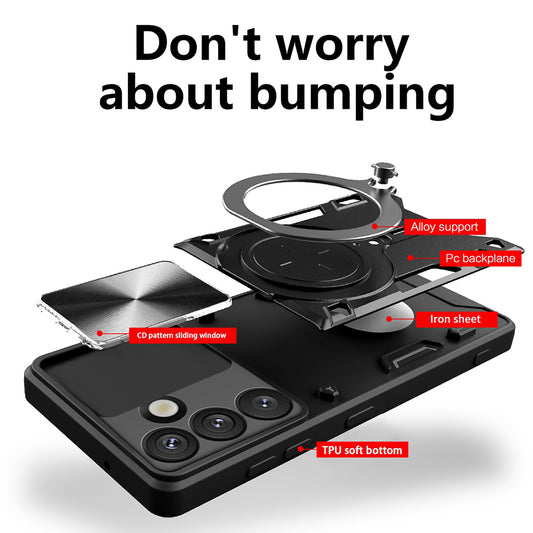 Hoes voor Oppo Reno15 FS / Reno15 F, Techsuit, CamGuard Pro, Blauw