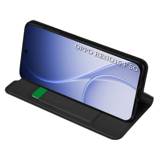 Étui pour Oppo Reno15 FS / Reno15 F, Techsuit, Magskin Book, Noir