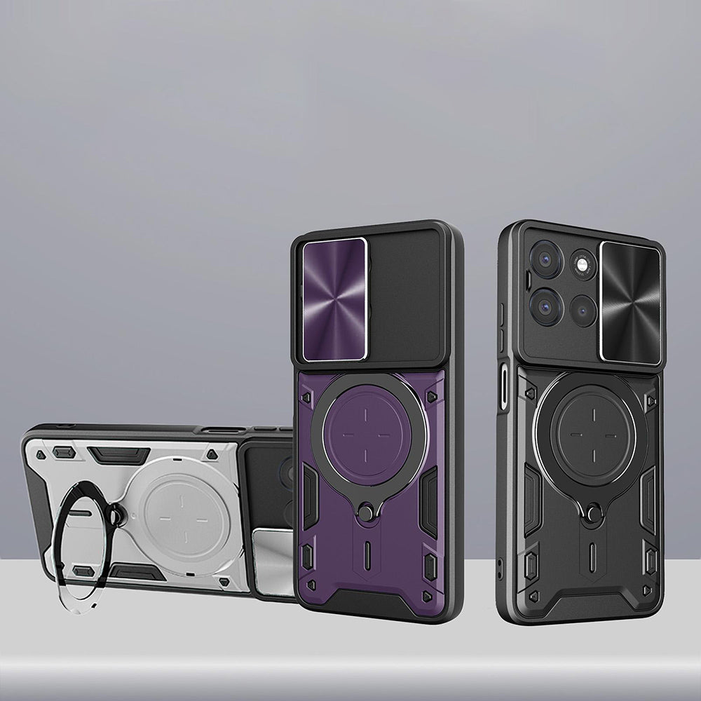 Hoes voor Oppo Reno16 / Reno16 Pro, Techsuit, CamGuard Pro, Paars