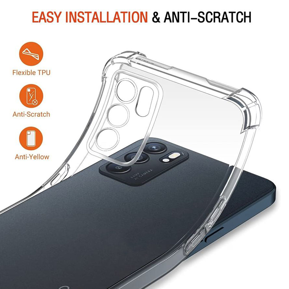 Coque pour Oppo Reno6 5G, Techsuit, Antichoc Claire, Transparente