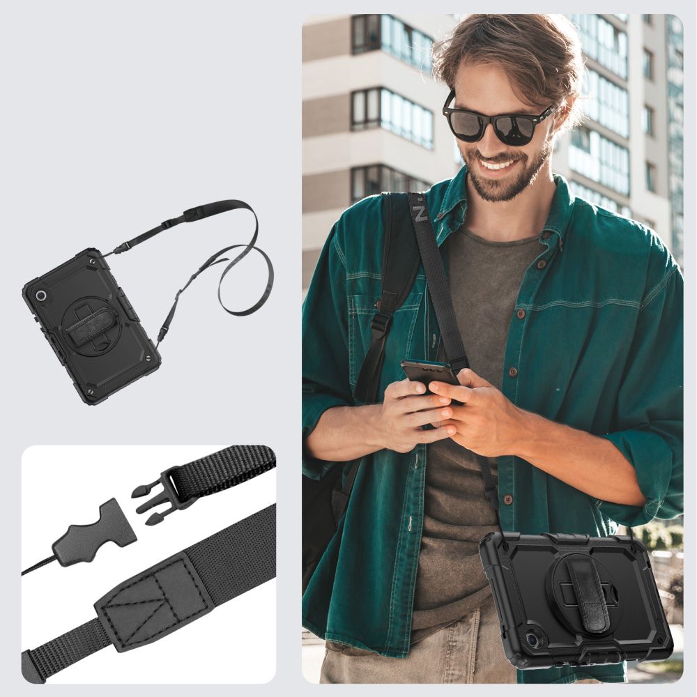 Étui pour Samsung Galaxy Tab A11 / Tab A9, Tech-Protect, Solid360, Noir