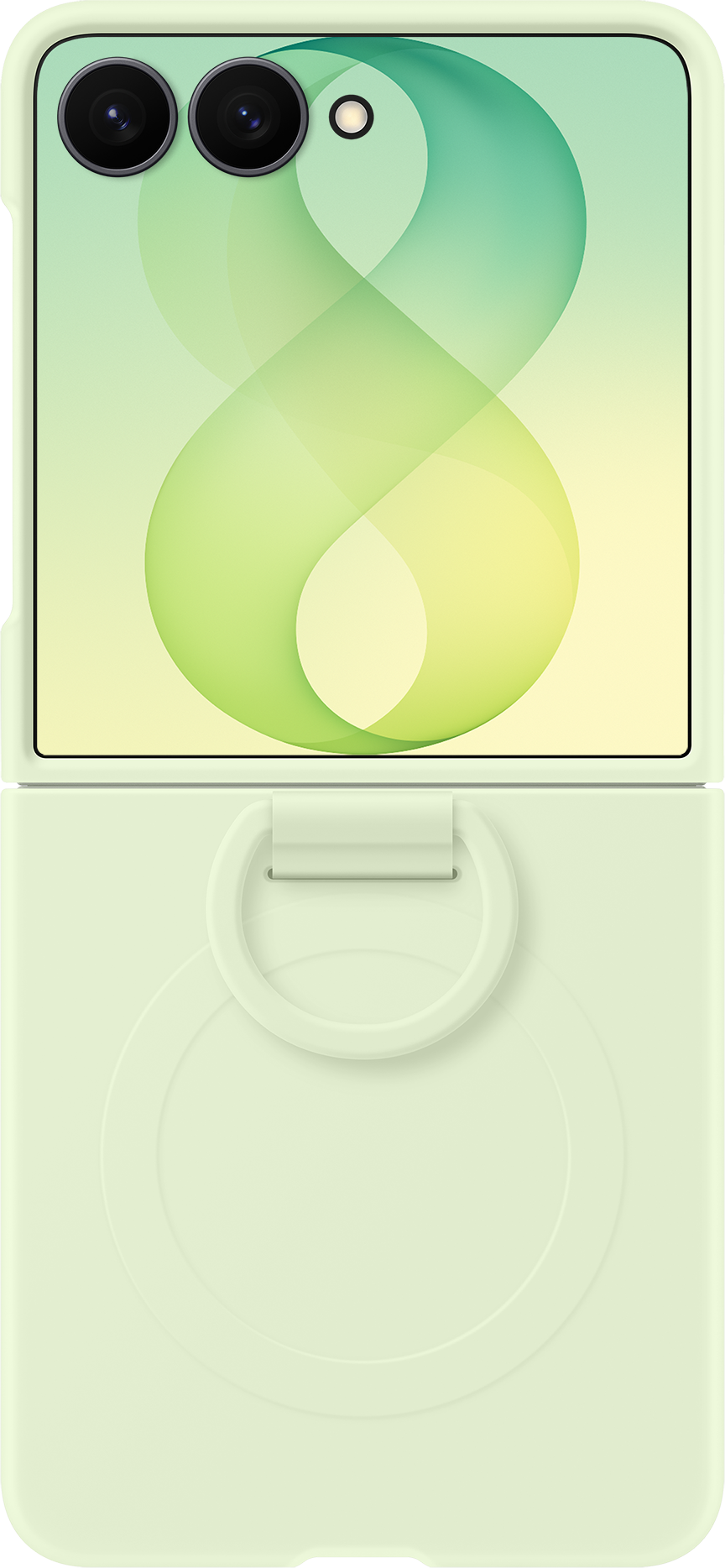 Coque pour Samsung Galaxy Z Flip8 F776, Anneau en silicone magnétique, Vert EF-EF776CGEGWW