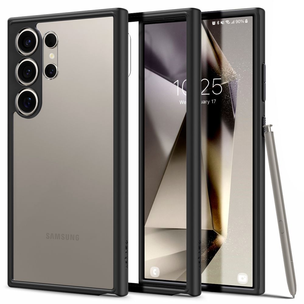 Hoes voor Samsung Galaxy S24 Ultra S928, Spigen, Ultra Hybrid, Matzwart ACS07295