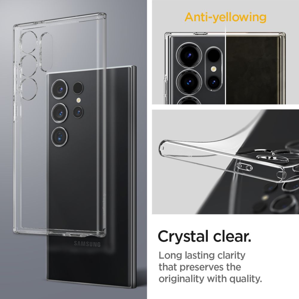 Coque pour Samsung Galaxy S24 Ultra S928, Spigen, Liquid Crystal, Transparent ACS07283