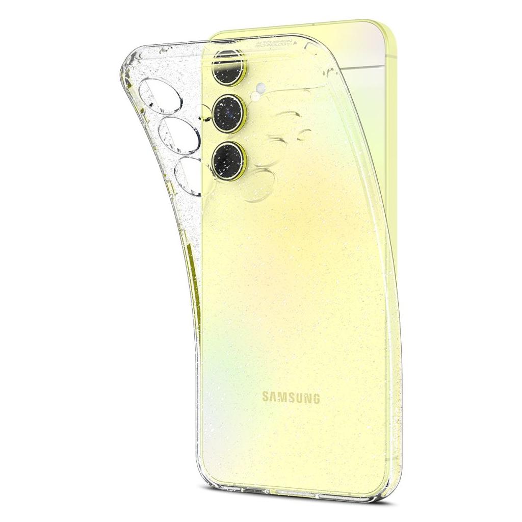 Etui pour Samsung Galaxy A55 5G A556, Spigen, Liquid Crystal Glitter, Transparent ACS07538