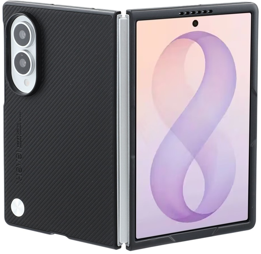Coque pour Samsung Galaxy Z Fold8 F971, X-Level, Carbone, Noire
